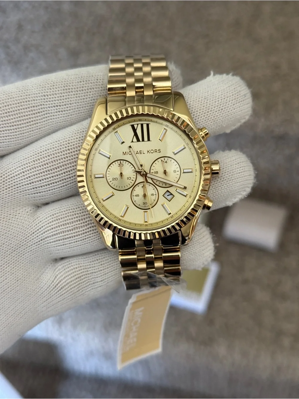 Michael Kors Gold-Tone mens Chronograph Bracelet Watch